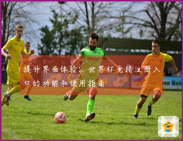 提升界面体验:世界杯竞猜注册入口的功能和使用指南